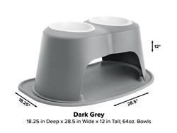 WeatherTech Double High Pet Feeding System PDHC6412DGDG