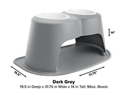 WeatherTech Double High Pet Feeding System PDHC9614DGDG