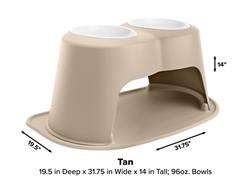 WeatherTech Double High Pet Feeding System PDHC9614TNTN