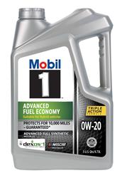 0W20 Mobil 1 Advanced Fuel Economy Motor Oil 124185