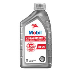 0w20 Mobil Full Synthetic High Mileage Motor Oil 125203-1