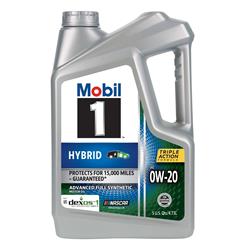 0W20 Mobil 1 Hybrid Advanced Full Synthetic Motor Oil 127224