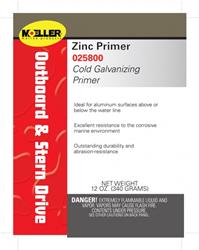 Moeller Marine Zinc Primer Paint 12 Oz. Flat Gray/Silver 25800