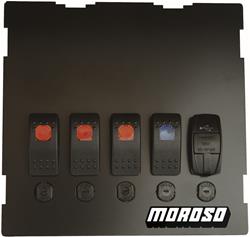 Moroso 74193 Gray/Black Fiber Design Switch Panel 