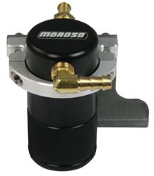 Moroso 85603 Separatore Aria/Olio In Alluminio Per Cadillac CTS-V (2008-2014) - Finitura Nera