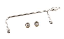 Big End Performance 14117 Holley 4150 Series Black Finish Dual Inlet Carb Line Kit with Stainless Steel Hose