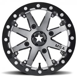 MSA Wheels M21 Lok Gunmetal Black Beadlock Wheels 16x7