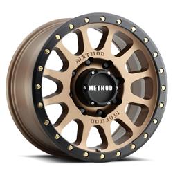 Method Race Wheels MR305 NV Matte Bronze Wheels with Matte Black Ring 20x9