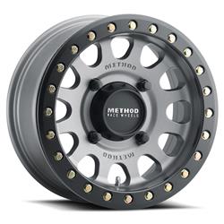 Method Race Wheels MR401 UTV Beadlock Matte Titanium Wheels 15x6