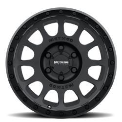 Method Race Wheels MR305 NV Matte Black Wheels with Gloss Black Ring 18x9