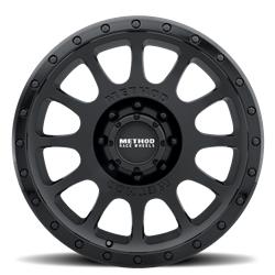 Method Race Wheels MR305 NV Matte Black Wheels with Gloss Black Ring 18x9