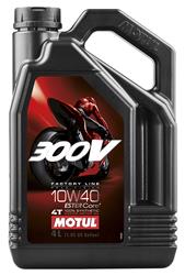 10w40 Motul 300V Synthetic Factory Line Road Racing Motorcycle Oil 104121-4