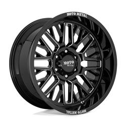 Moto Metal Series MO802 Warlock Gloss Black Wheels with Milled Accents 20x9