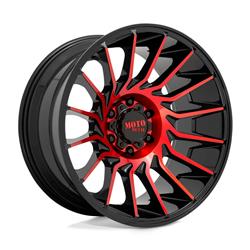 Moto Metal Series MO807 Gloss Black Wheels with Machined Red Tint 22x12