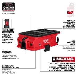 Milwaukee M18 FUEL NEXUS VACLINK Wet/Dry Dual Battery Vacuum Heads 0926-20