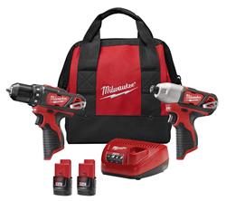Milwaukee M12 Cordless 2-Tool Combo Kits 2494-22