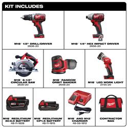 Milwaukee M18 XC 5-Tool Combo Kits 2696-25