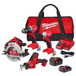 Milwaukee M18 Brushless 4-Tool Combo Kits 3693-24CX
