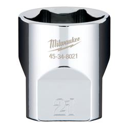 Milwaukee 6-Point Sockets with FOUR FLAT Sides 45-34-8021