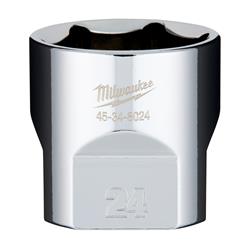 Milwaukee 6-Point Sockets with FOUR FLAT Sides 45-34-8024