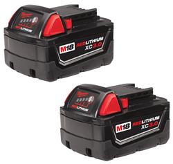 Milwaukee M18 REDLITHIUM XC3.0 Battery 2-Pack 48-11-1822