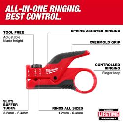 Milwaukee Buffer Tube Ringer and Slitters 48-22-3014