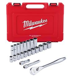 Milwaukee 22-Piece Ratchet and Socket Sets 48-22-9410