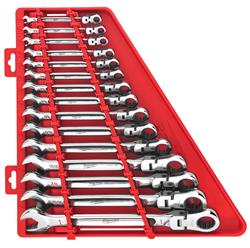 Milwaukee 15-Piece Flex Head Ratcheting Combination Wrench Sets 48-22-9413