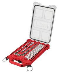 Milwaukee 28-Piece Ratchet and Socket Sets with PACKOUT Organizer