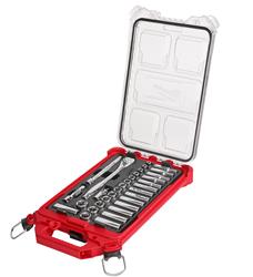 Milwaukee 32-Piece Ratchet and Socket Sets with PACKOUT Organizer 48-22-9482