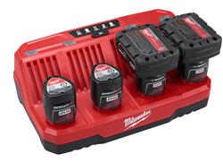 Milwaukee M12 Four Bay Sequential Chargers