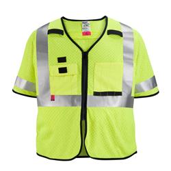 Milwaukee AR/FR Cat. 1 Class 3 High-Visibility Mesh Safety Vests 48-73-5223