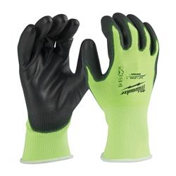 Milwaukee High-Visibility ANSI Cut Level 1 Polyurethane-Dipped Gloves 48-73-8912