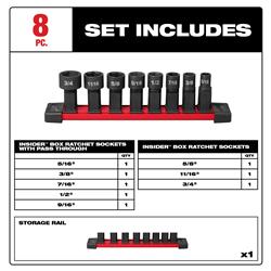 Milwaukee INSIDER Box Ratchet Socket Sets