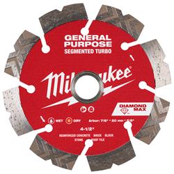 Milwaukee Diamond MAX Segmented Turbo General Purpose Blades 49-93-9004