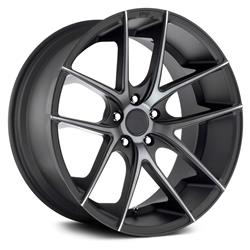 Niche M130 Targa Matte Black Wheels with Machined DDT Accents 20x10