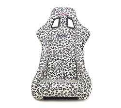 NRG Fiberglass White Vinyl Bucket Seat FRP-302WT-V