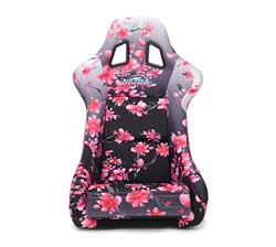 NRG PRISMA ULTRA Floral Microfiber Bucket Seat FRP-302-SAKURA