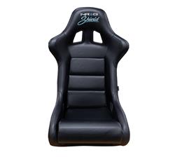 NRG Fiberglass Black Vinyl Bucket Seat FRP-310-SHIELD
