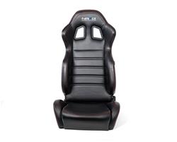 NRG Reclining Racing Black Simulated Leather/vinyl Seat RSC-208-1L/R