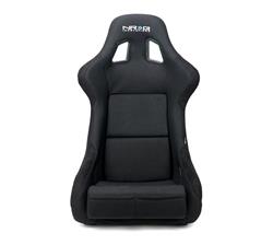 NRG Fiberglass Black Cloth Bucket Seat RSC-302CF/GD
