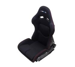 NRG Reclining Racing Black Cloth Seat RSC-400BK