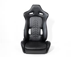 NRG The Arrow Racing Black Simulated Leather/vinyl Seat RSC-810BK L/R