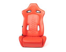 NRG The Arrow Racing Red Simulated Leather/vinyl Seat RSC-810RD L/R