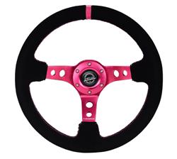 NRG Deep Dish Steering Wheels with Hole Spokes RST-006S-FHA