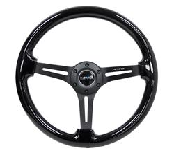 NRG Deep Dish Steering Wheels with Slit Spokes RST-018BK-BK