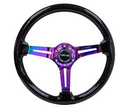 NRG Deep Dish Steering Wheels with Slit Spokes RST-018BK-MC