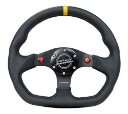 NRG Flat Bottom Steering Wheels RST-024D-MB-R-Y