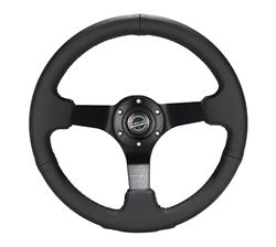 NRG Deep Dish Steering Wheels with Solid Spokes RST-033BK-R