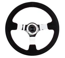 NRG Deep Dish Steering Wheels with Solid Spokes RST-036CH-S